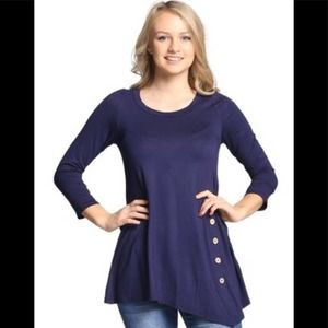 🔥4/$30🔥EMERALD COLLECTION TIFFANY BUTTON TUNIC🔥